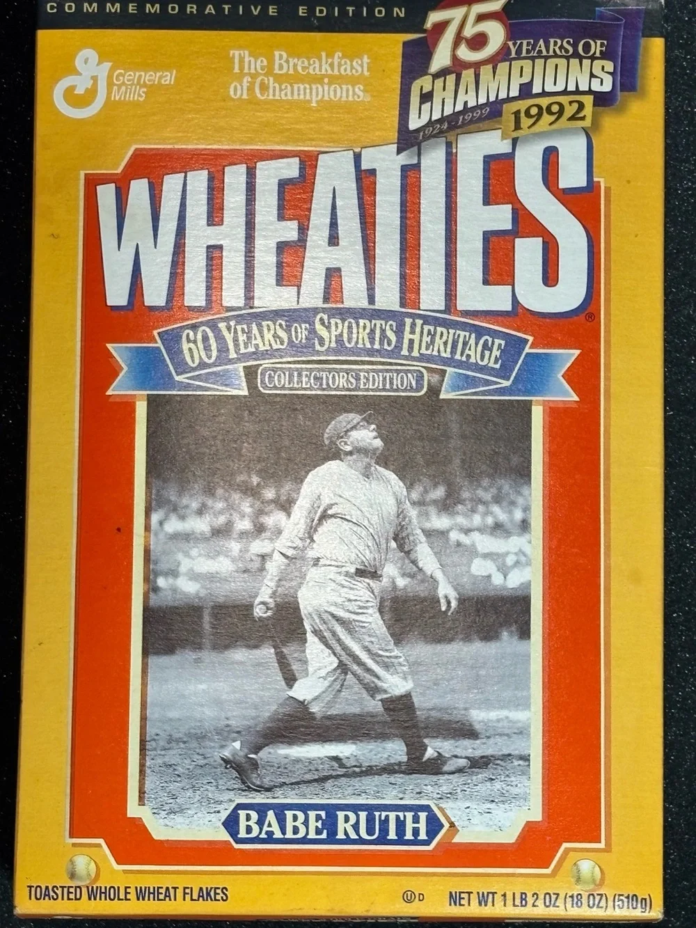 General Mills Wheaties 60 Years of Sports Heritage Babe Ruth Collectors Box